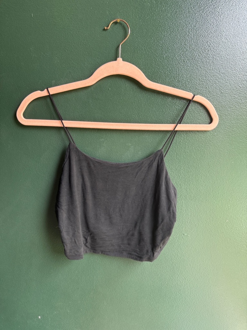 Fashion Nova Black Spaghetti Strap Crop Cami